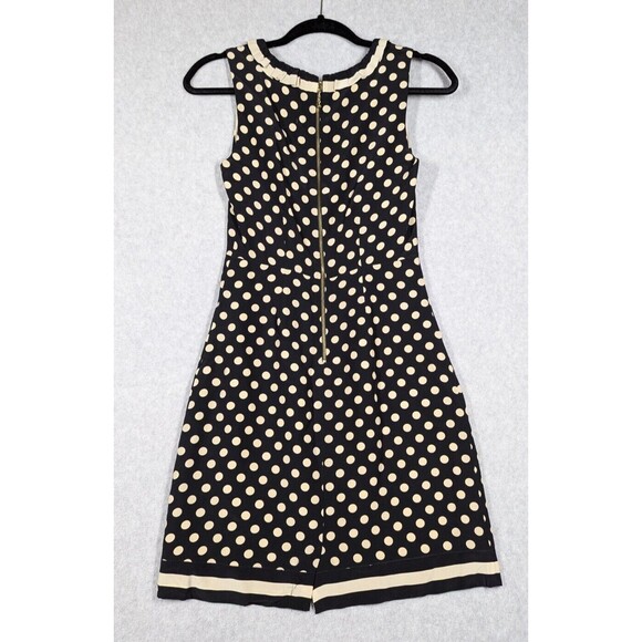Kate Spade Women Dress Size 00 Hailee Silk Sleeveless Shift Pleated Polka Dot - Picture 4 of 12